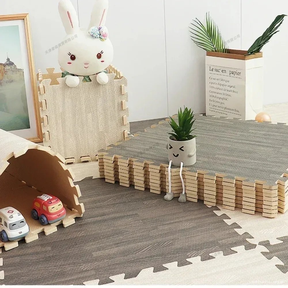 Tapis de sol en mousse puzzle enfant effet bois | Sécurité