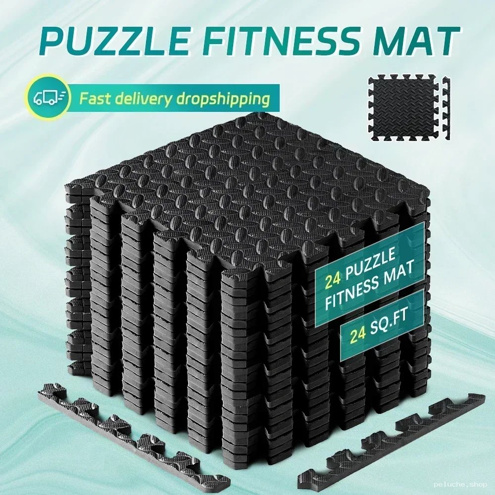Tapis de Sol Fitness Puzzle | 24 Pcs & 2.23 m² | Gym Maison