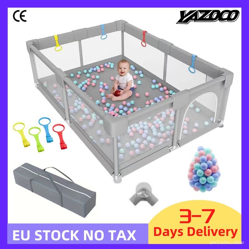 Parc Bébé Pliable YAZOCO | Aire de Jeu Sécurisée avec Balles