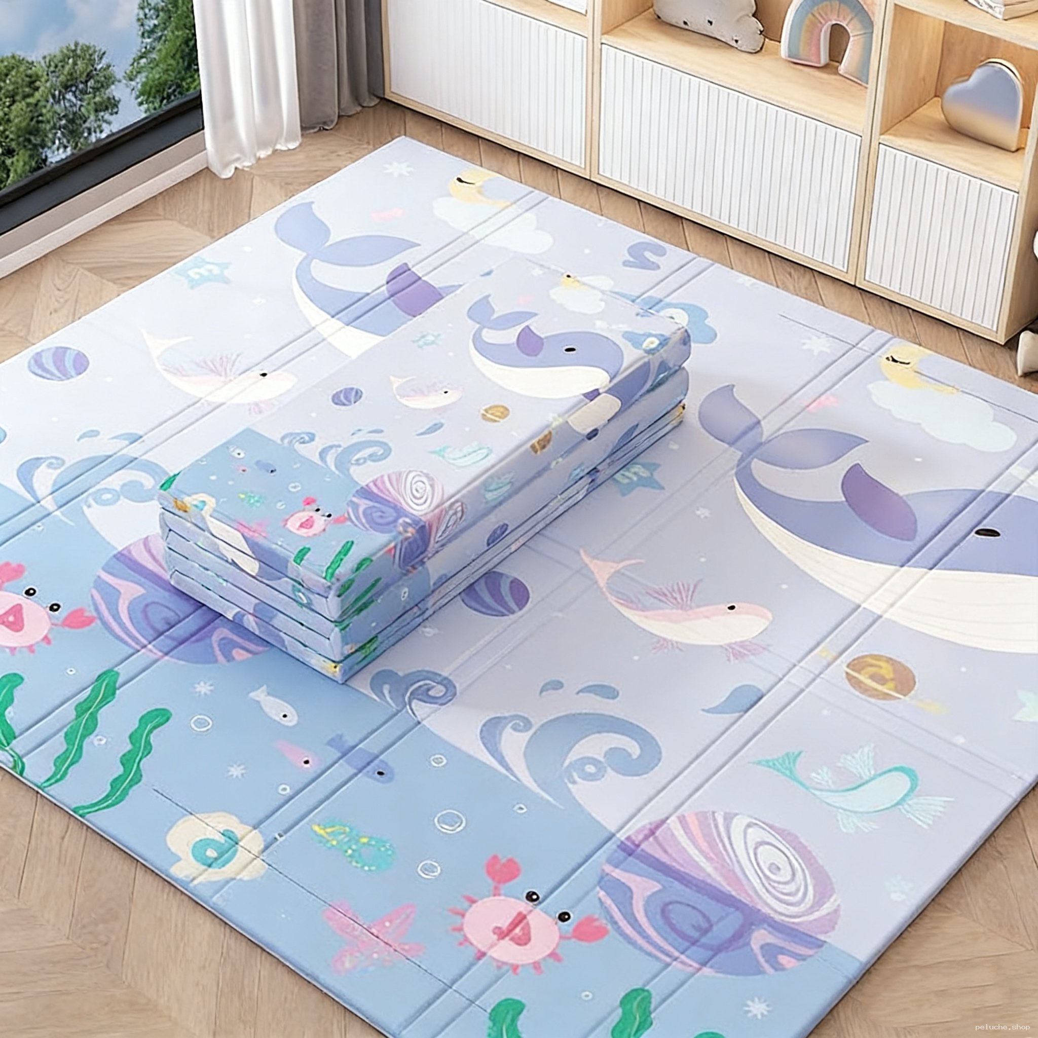 Tapis Bébé Pliable Océan - Confort et Éveil Aquatique