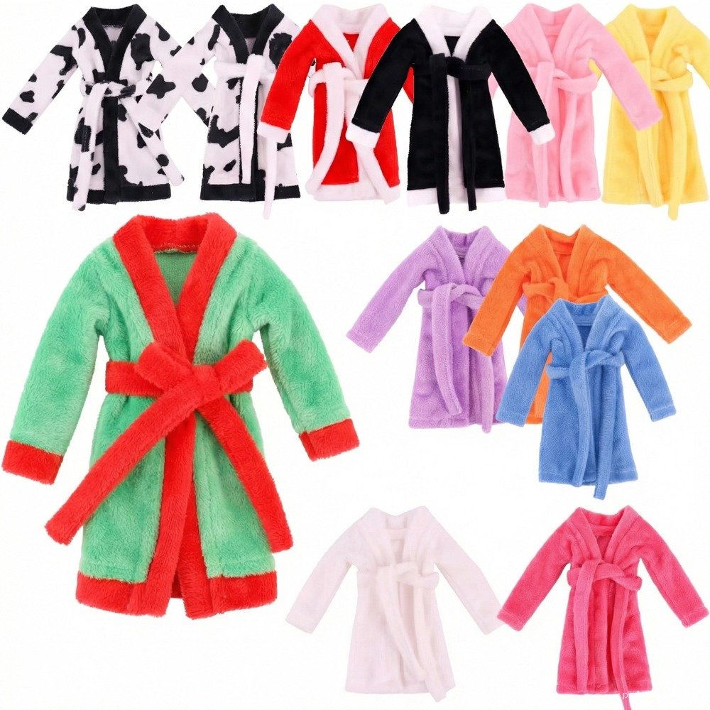 Peignoirs Miniatures Doux pour Poupées - Couleurs Variées