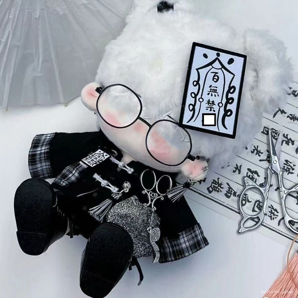 Peluche savante noire et blanche style chinois - Cadeau unique