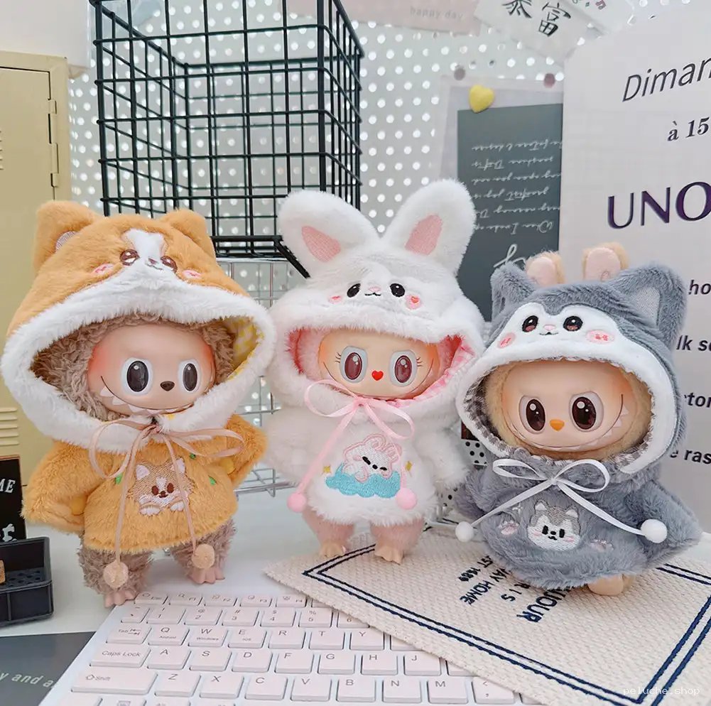 Poupées Peluche Animaux Mignons : Lapin, Chien, Loup