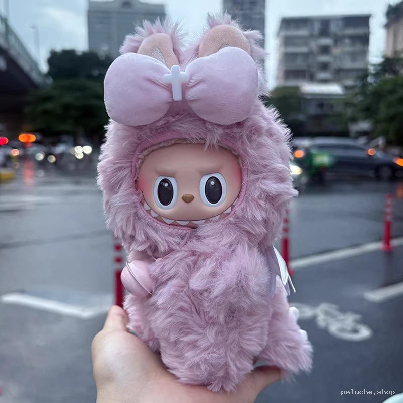 Peluche Rose Kawaii à Capuche Lapin – Mignonne et Amusante