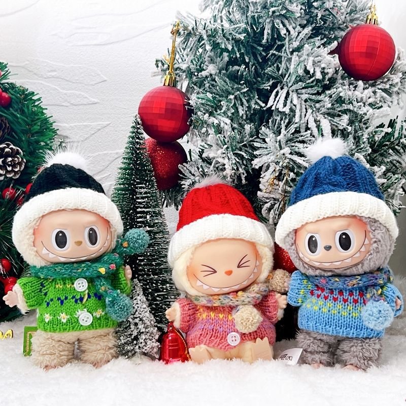 Figurines de Noël Adorables en Tricot - Cadeau Festif
