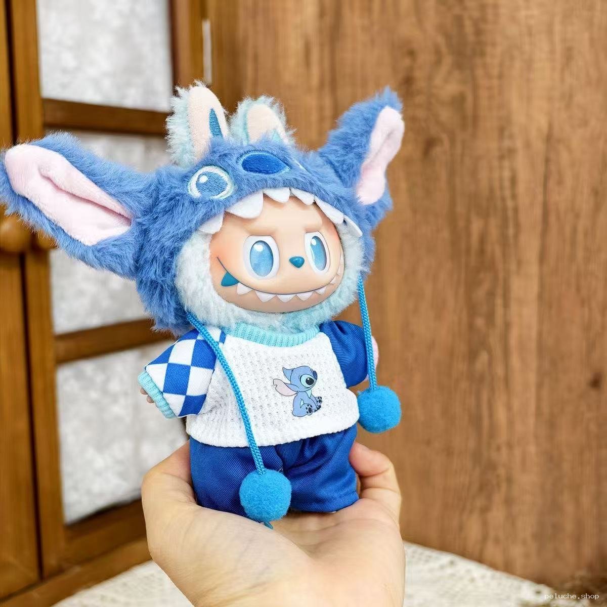 Adorable Figurine Collectionnable Style Stitch Bleu Doux