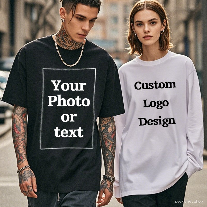 T-shirt Personnalisé Photo & Texte | Créez Votre Style Unique