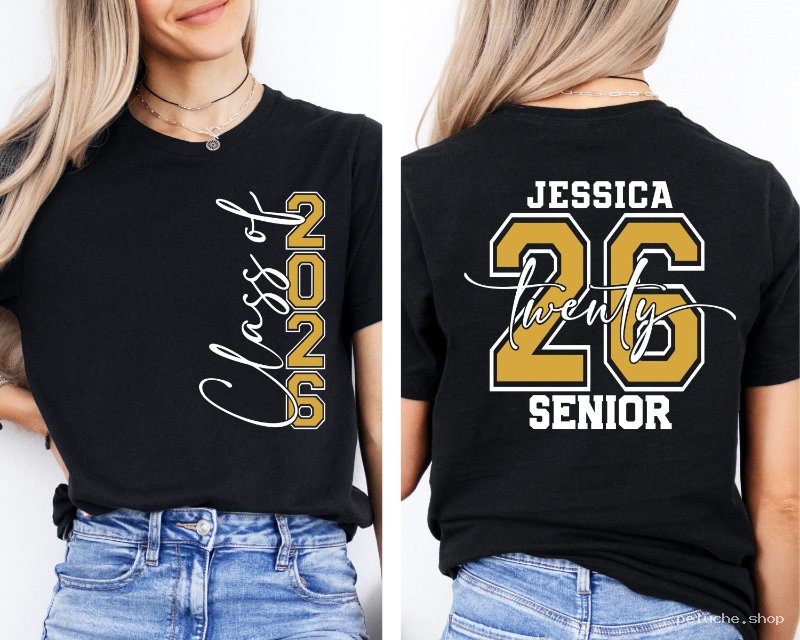 T-shirt Promo 2026 Personnalisable - Senior & Étudiant