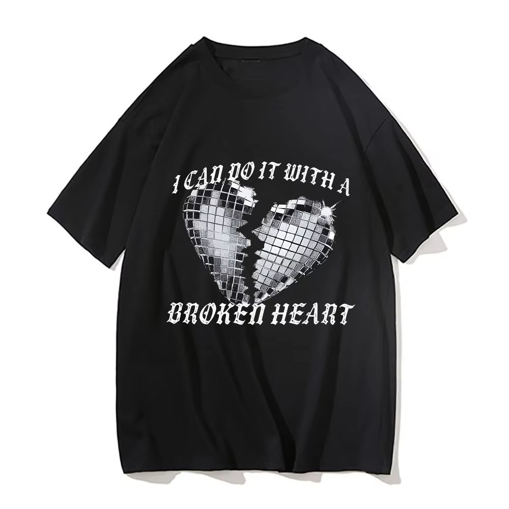 T-shirt "Broken Heart Disco" - Message Fort | Style Y2K
