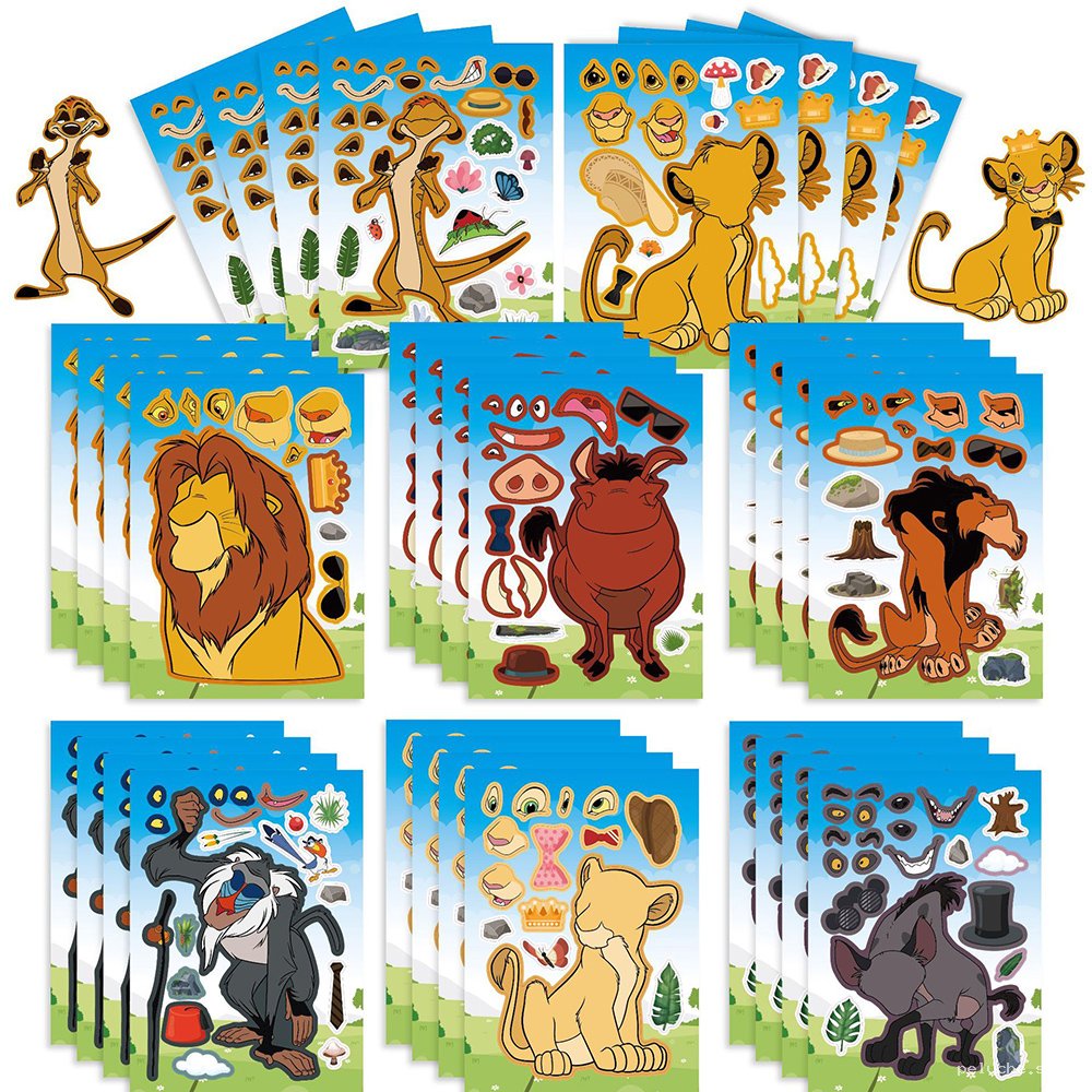 Stickers Roi Lion Personnages DIY - Créatif & Amusant pour Enfants