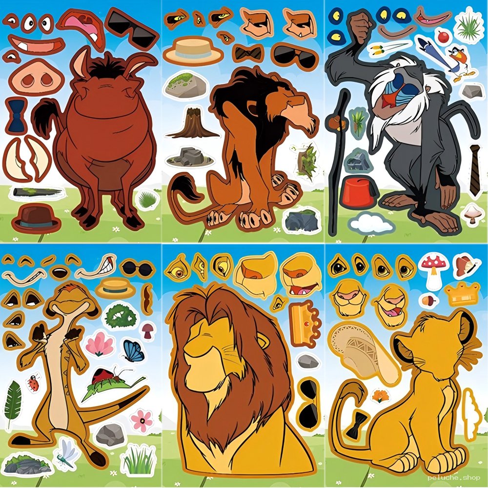 Stickers Le Roi Lion: Crée et personnalise tes personnages