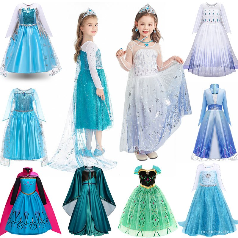 Robes de Princesse Elsa & Anna - Déguisements Enfants Disney