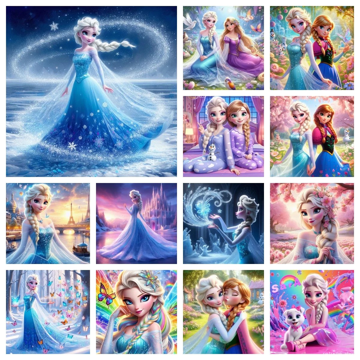 Elsa & Anna La Reine des Neiges - Illustrations Enchantées