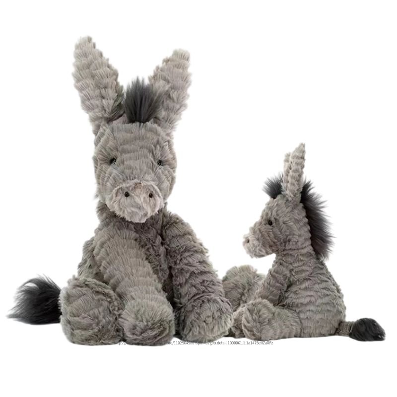 Peluche Âne Doux et Câlin - Grande et Petite Taille