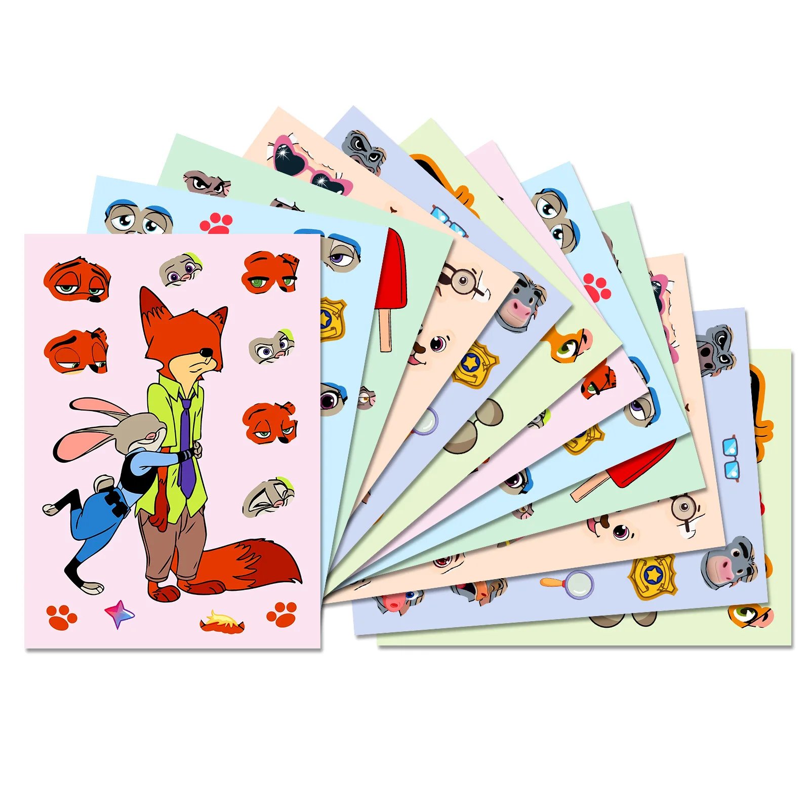 Kit Stickers Zootopia Nick & Judy | Expressions Personnages