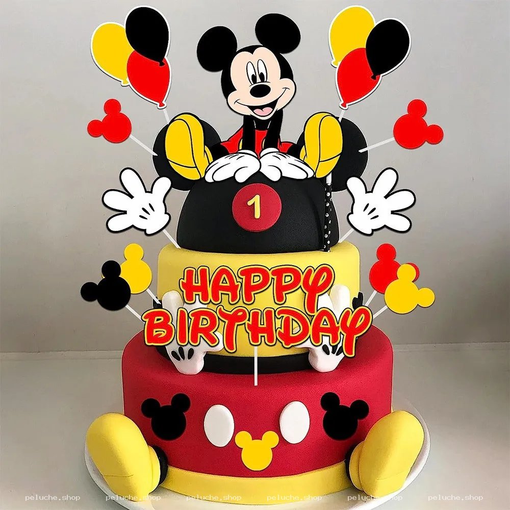 Décoration Gâteau Anniversaire Mickey 1 an - Joyeux Anniversaire