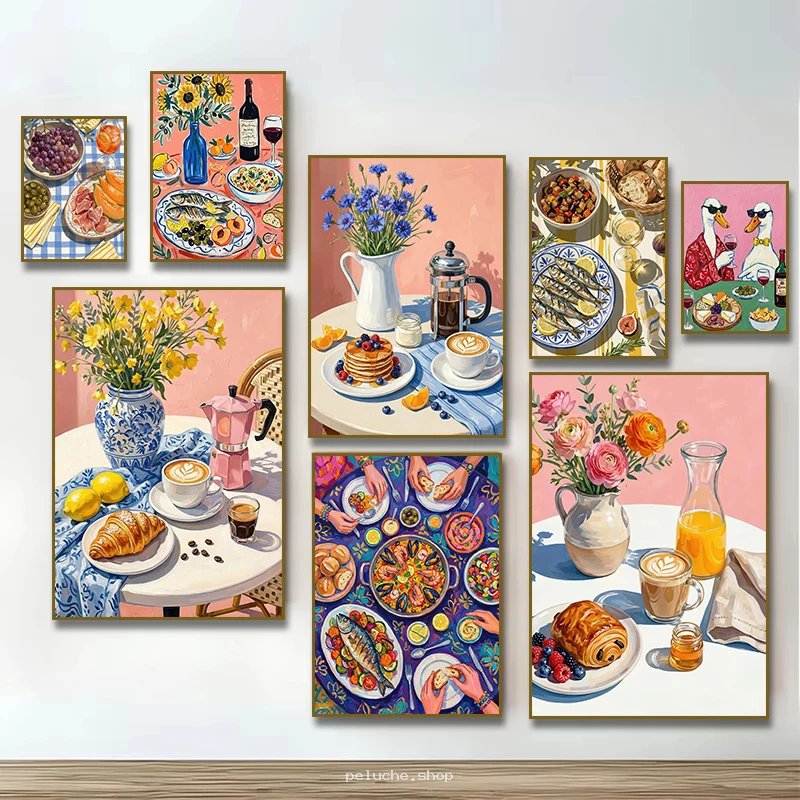 Tableaux Muraux Cuisine & Repas | Peintures Vibrantes Gourmandes
