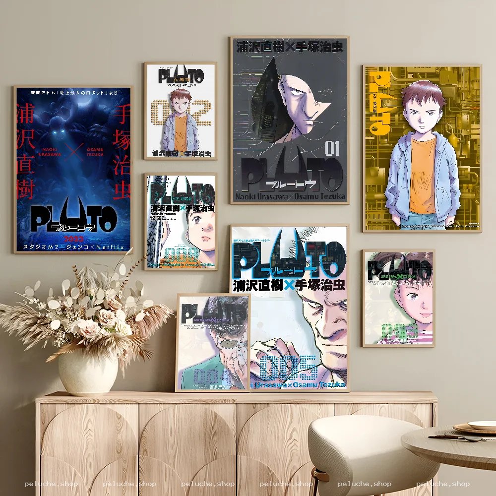 Affiches Manga Pluto | Naoki Urasawa Tezuka Anime Décoration Murale