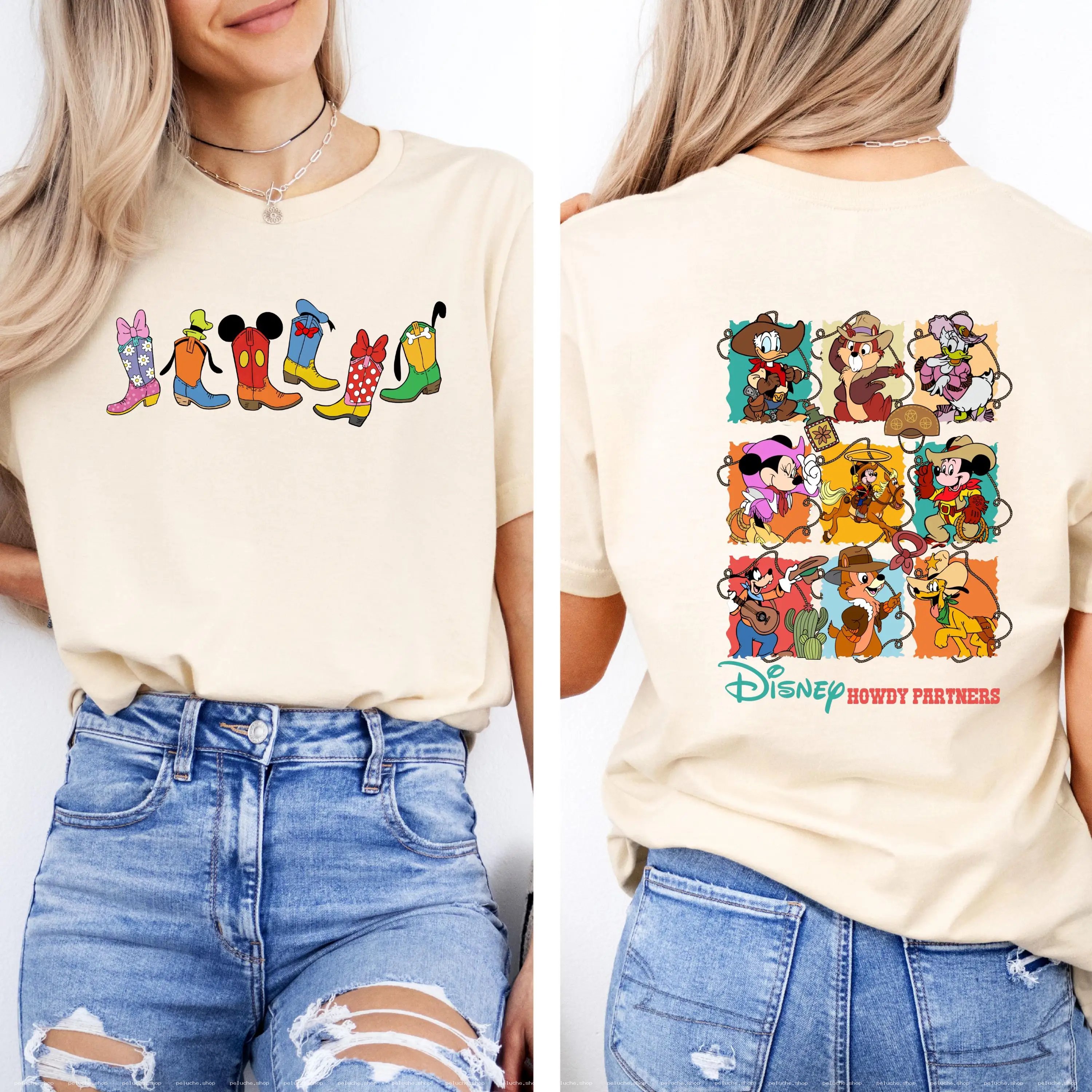 T-shirt Disney Howdy Partners Personnages Western
