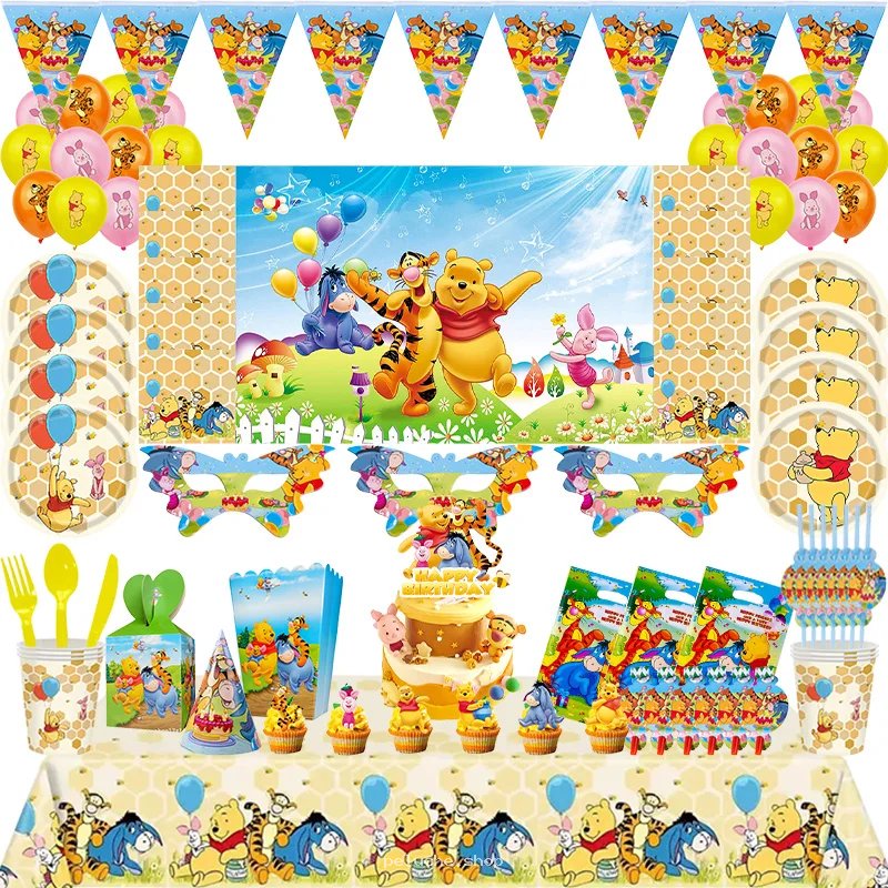 Kit Anniversaire Winnie l'Ourson Complet - Décoration Fête