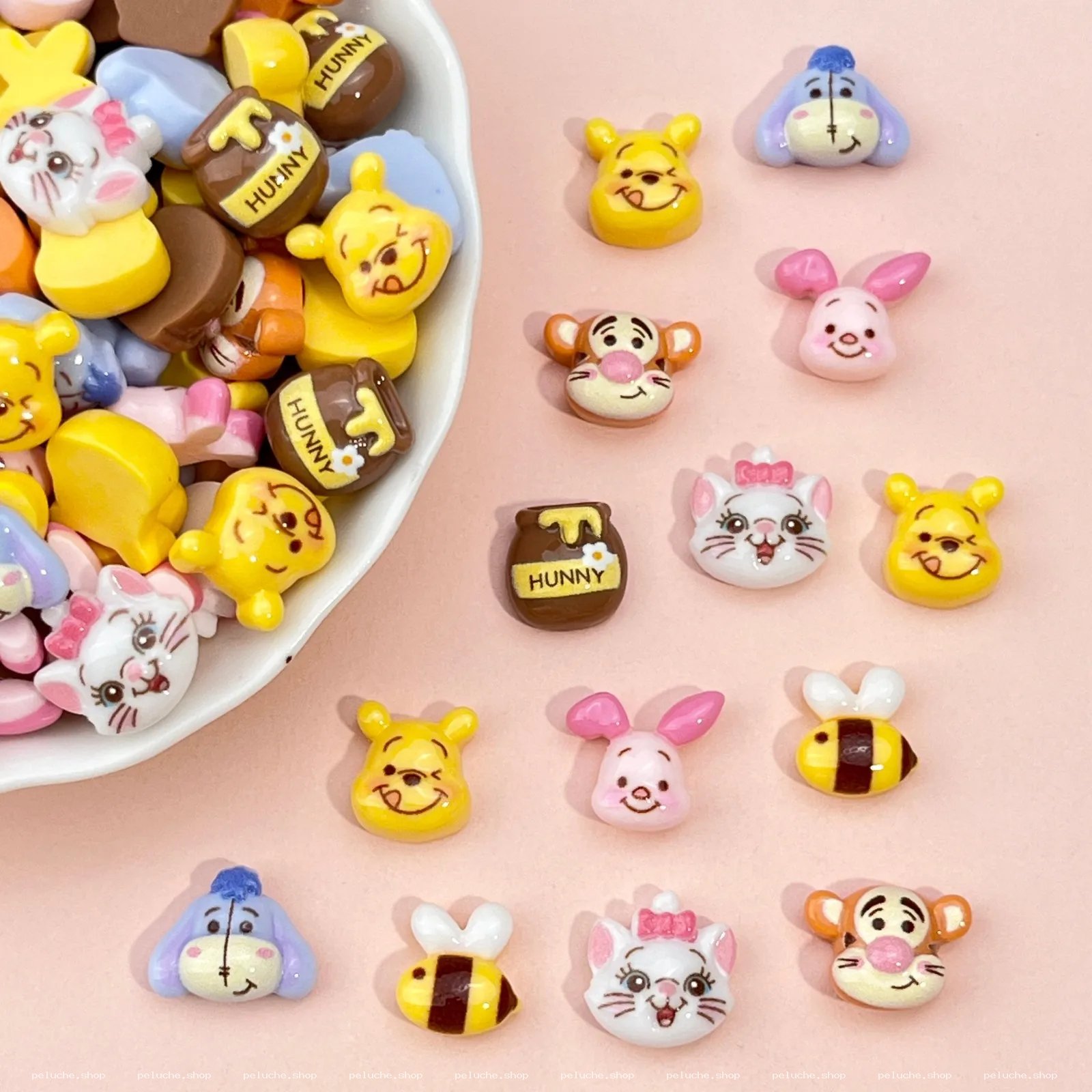 Breloques Résine Winnie & Amis | DIY Créatif Kawaii