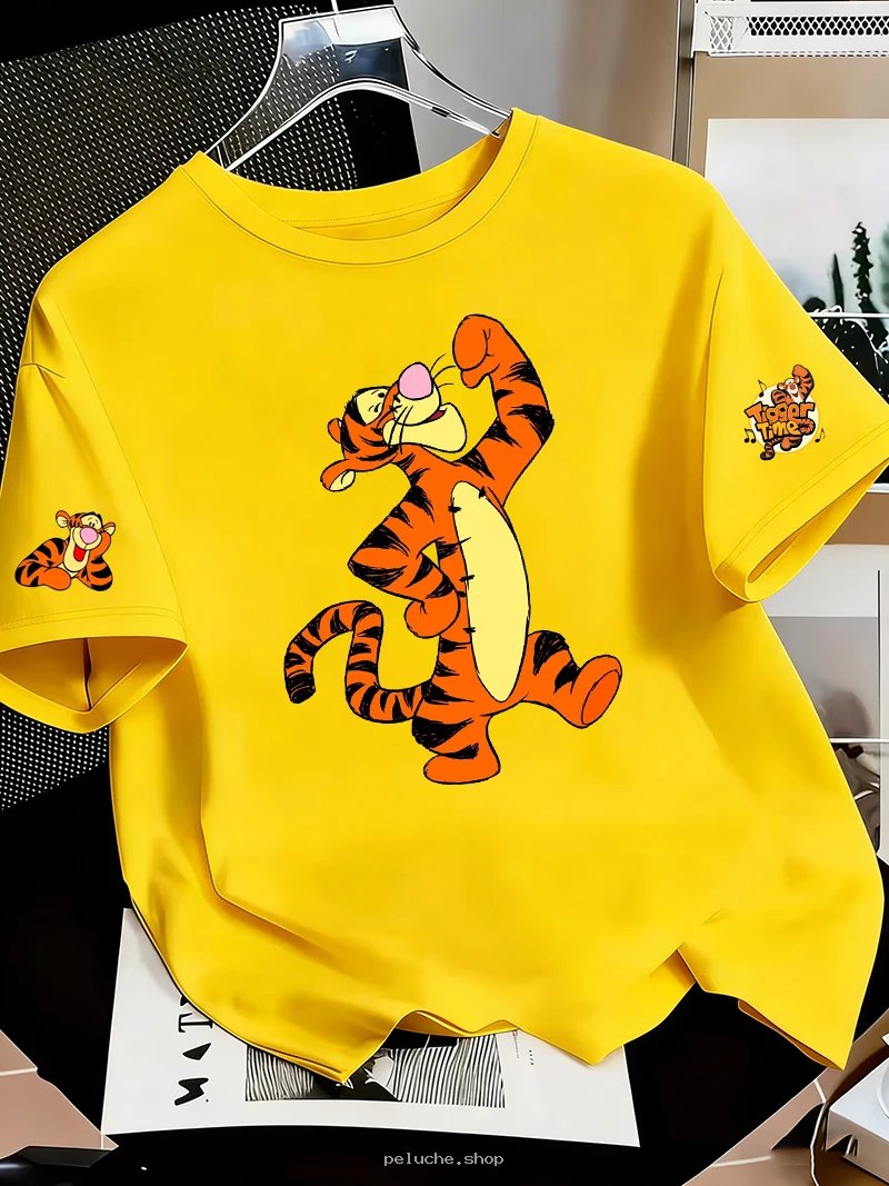 T-shirt Jaune Tigrou - L'Énergie de Disney sur votre Vêtement
