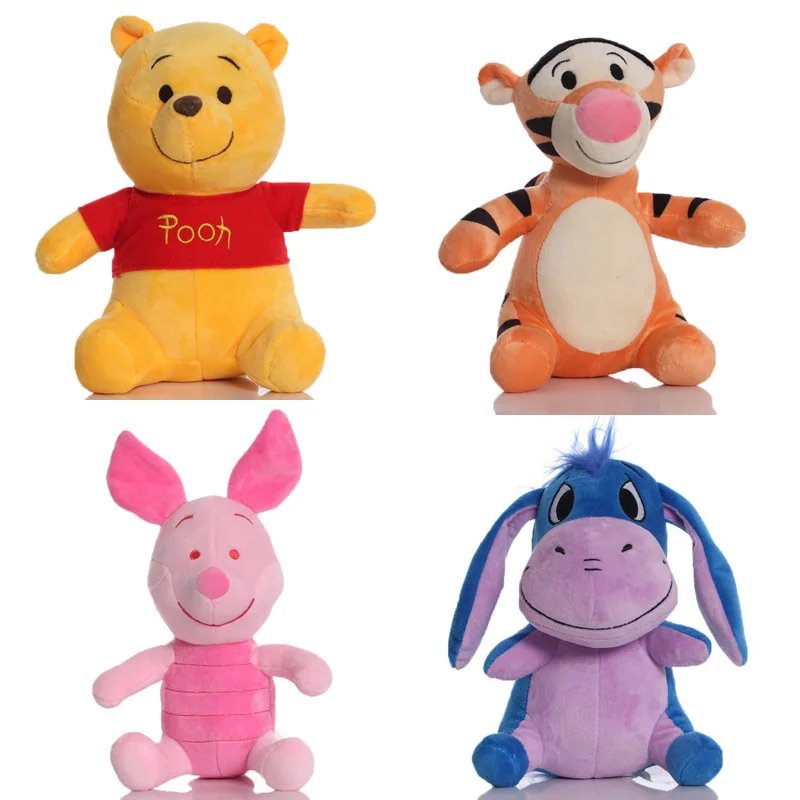 Peluches Disney Winnie l'Ourson, Tigrou, Porcinet, Bourriquet