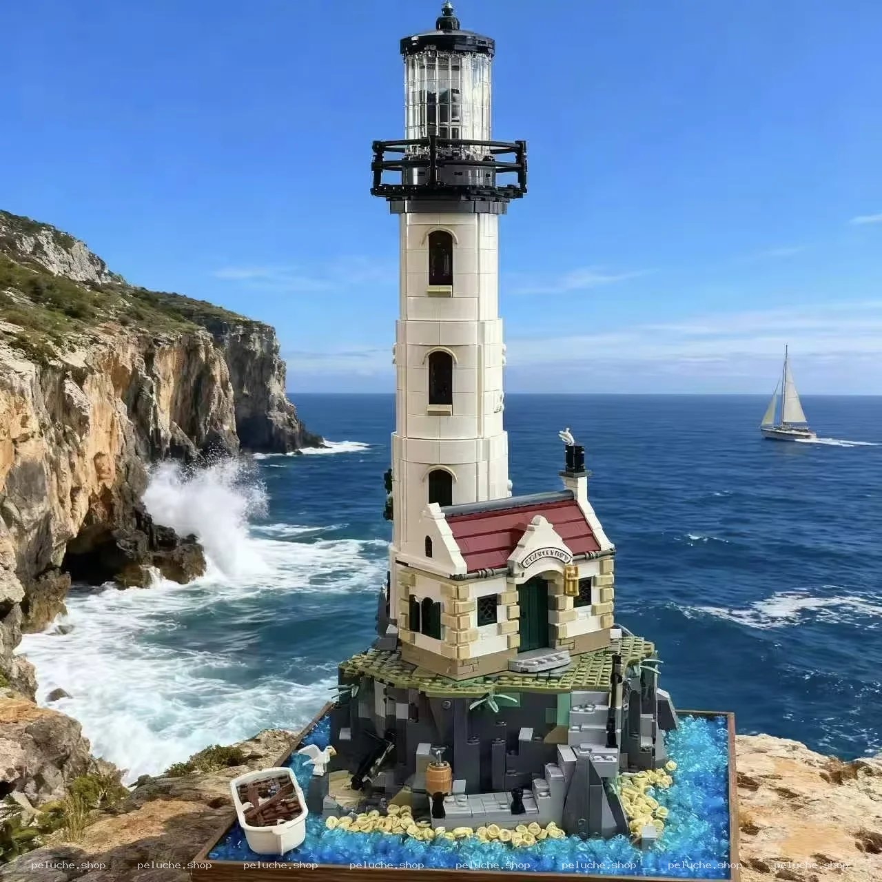 LEGO Phare détaillé : Modèle réaliste et immersif