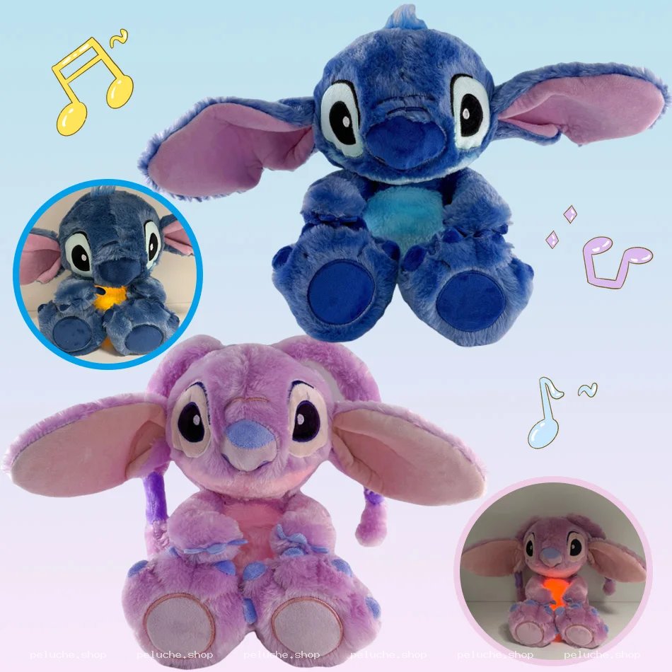 Peluches Musicales Lumineuses Disney Stitch & Angel