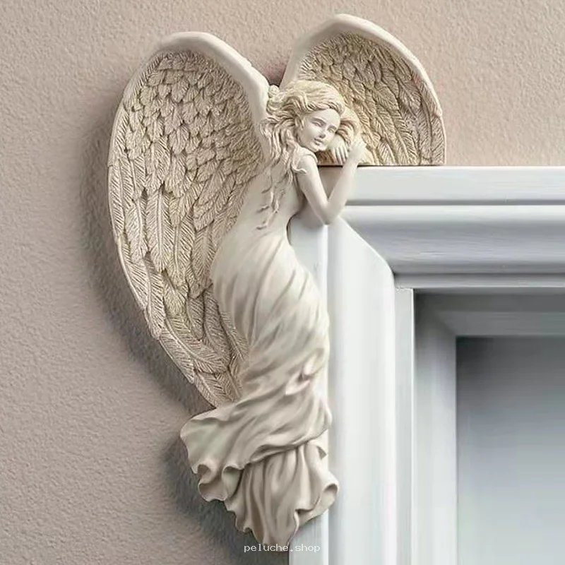 Sculpture Murale Ange Élégant pour Décoration Intérieure