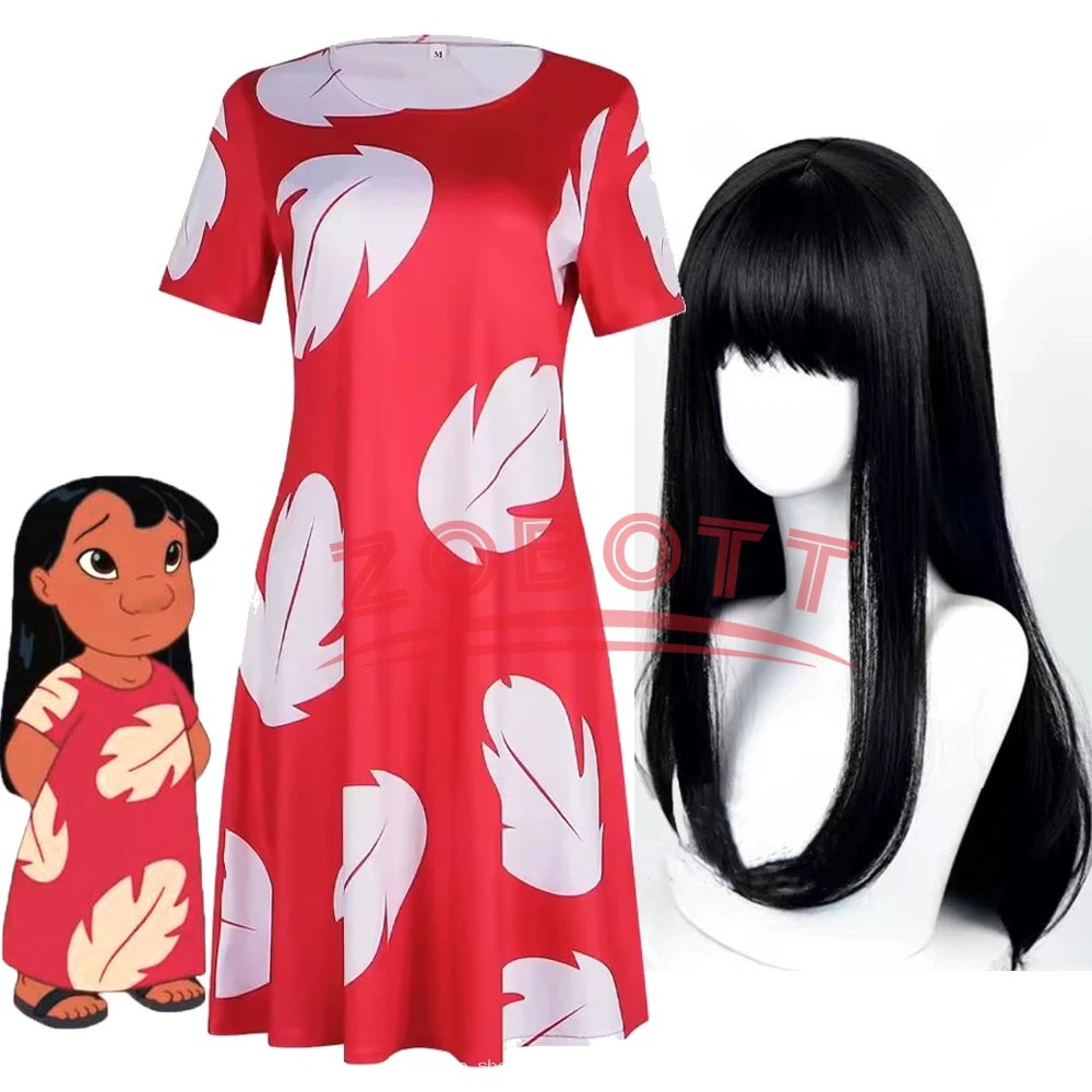 Costume Cosplay Lilo Pelekai Adulte - Robe et Perruque