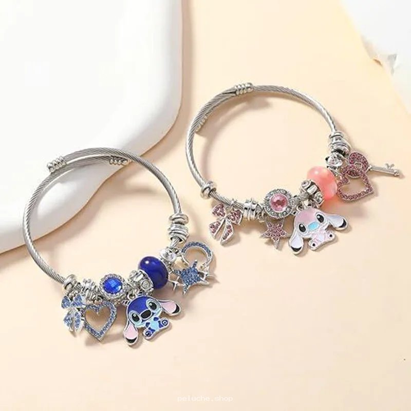 Bracelets Charms Stitch & Angel Disney - Bijoux Adorables
