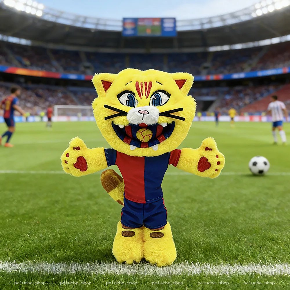 Peluche Chat Mascotte Football - Cadeau pour Fans