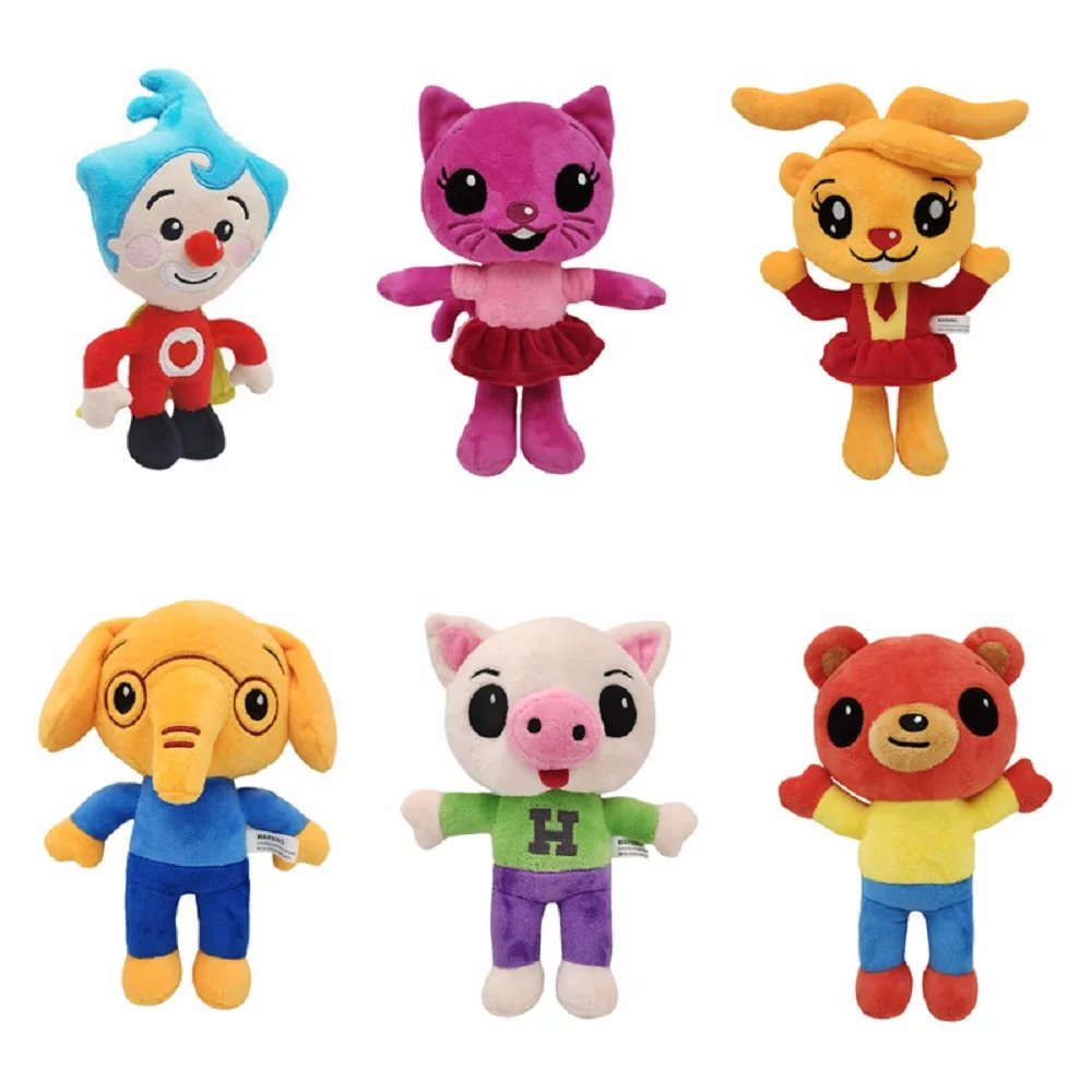 Lot de 6 Peluches Douces Personnages de Dessins Animés