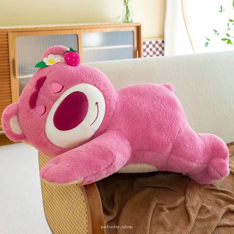 Peluche Lotso Ours Rose Géant - Douceur et Câlins Garantis
