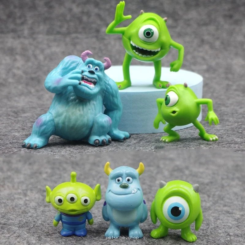 Collection Figurines Pixar: Sully, Mike Wazowski & Alien