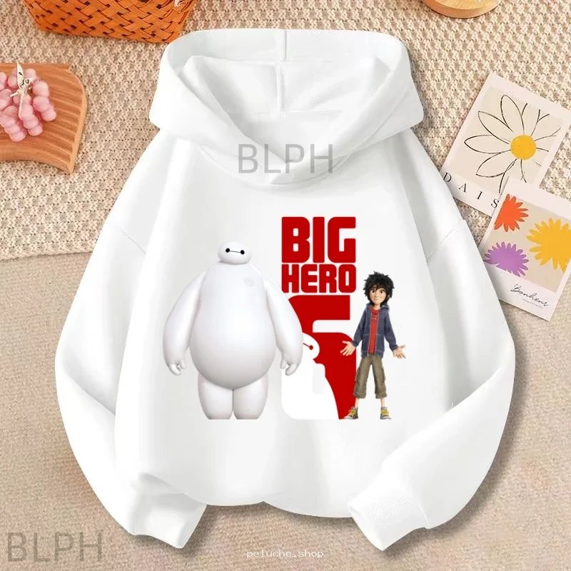 Sweat à Capuche Big Hero 6 Baymax & Hiro - Blanc | Fan Disney