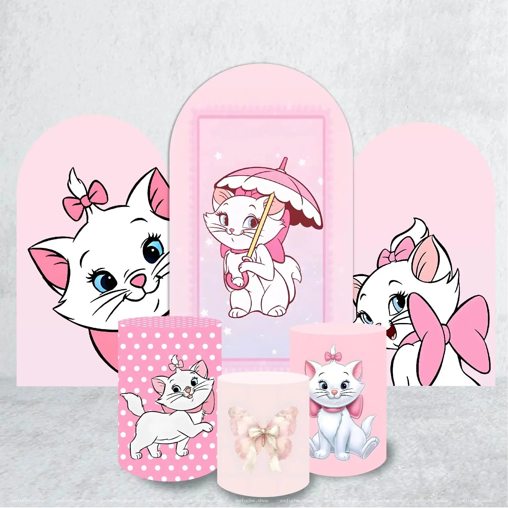 Décoration Anniversaire Marie Aristochats | Kit Thème Rose
