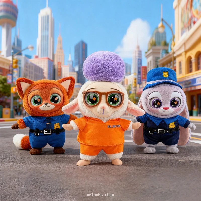 Peluche Zootopie: Nick, Judy et Bellwether – Collection Disney