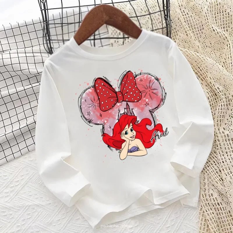 T-shirt Enfant Ariel la Petite Sirène Disney Manches Longues