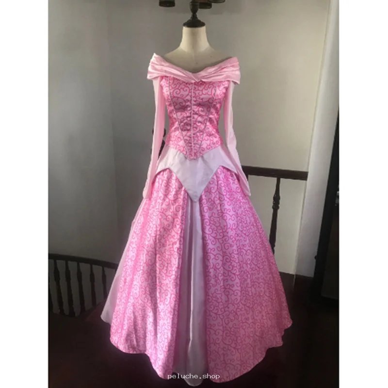 Robe Princesse Aurore Rose - Costume Féerique Adulte Luxe