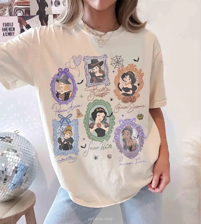 T-shirt Princesses Disney Halloween | Héroïnes Sombre & Chic