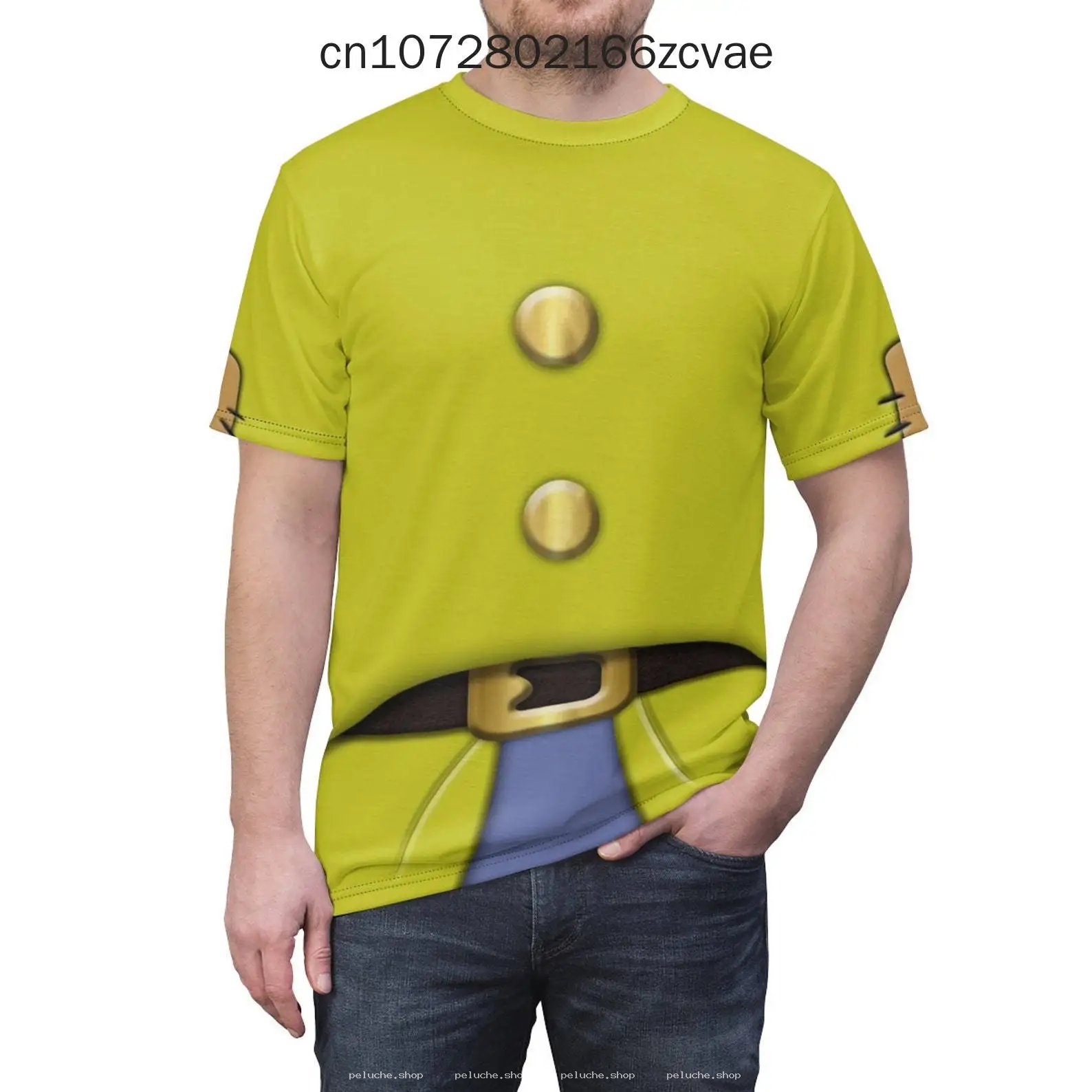 T-shirt Déguisement Nain Jaune - Costume Carnaval Adulte