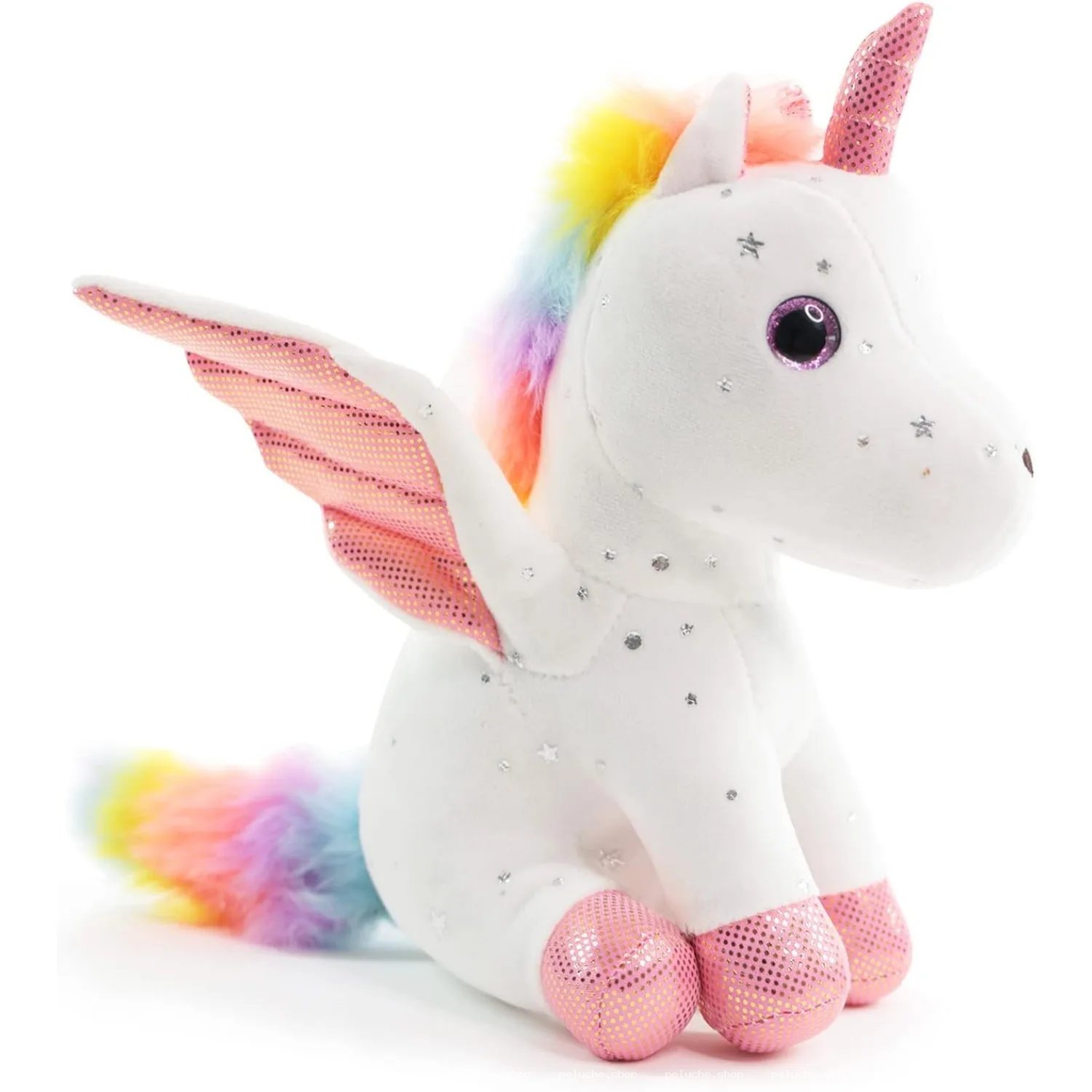 Peluche Licorne Arc-en-ciel scintillante | Cadeau doux enfant