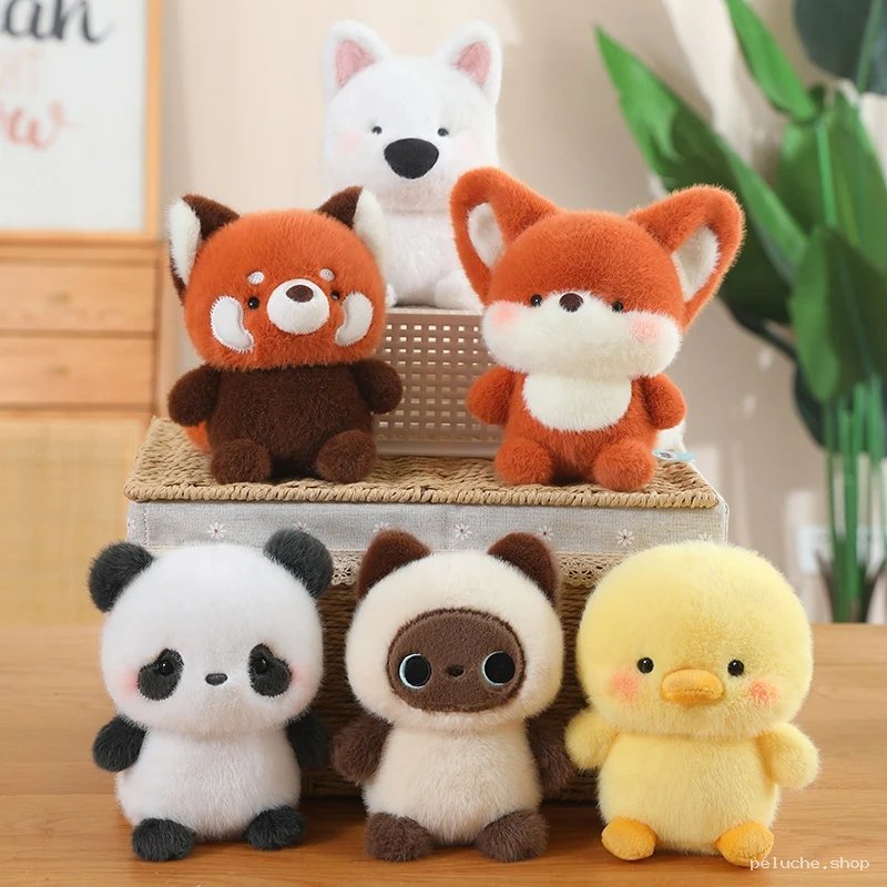 Collection Peluches Kawaii : Panda, Renard, Poussin Doux