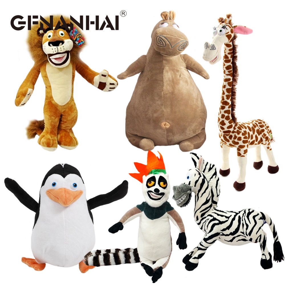 Collection de Peluches Madagascar | Alex, Marty, Gloria
