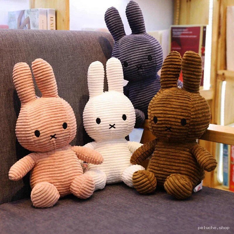 Peluche Lapin Miffy Velours Côtelé | Doux & Adorable