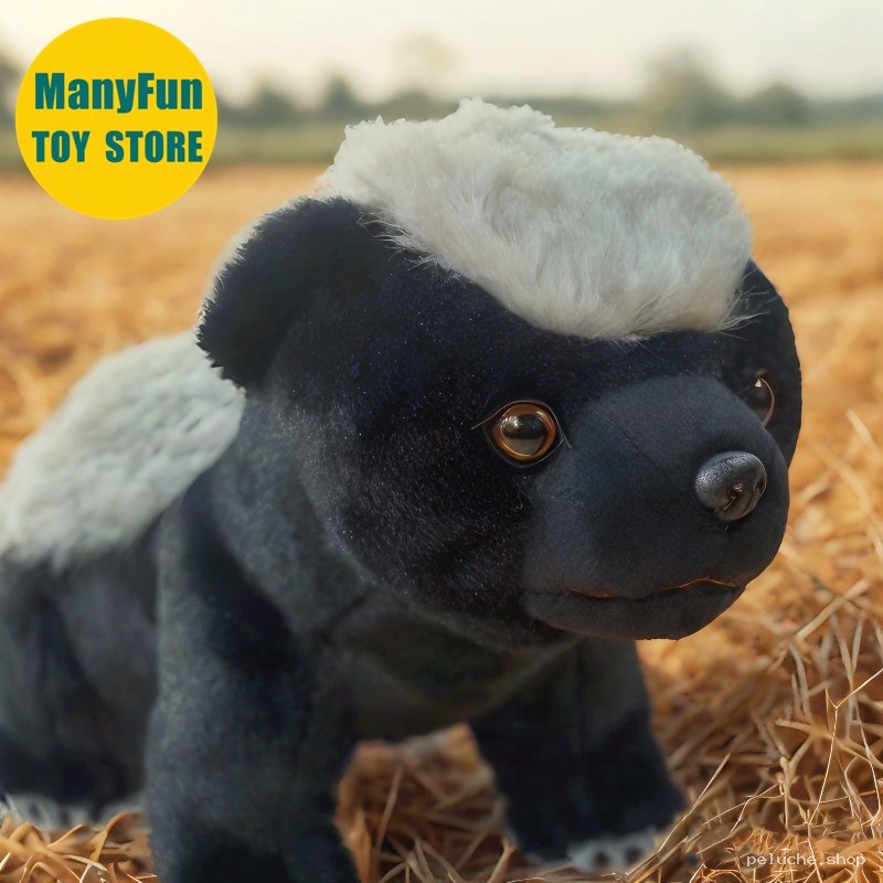 Adorable Peluche Blaireau à Miel - Jouet Doux et Réaliste