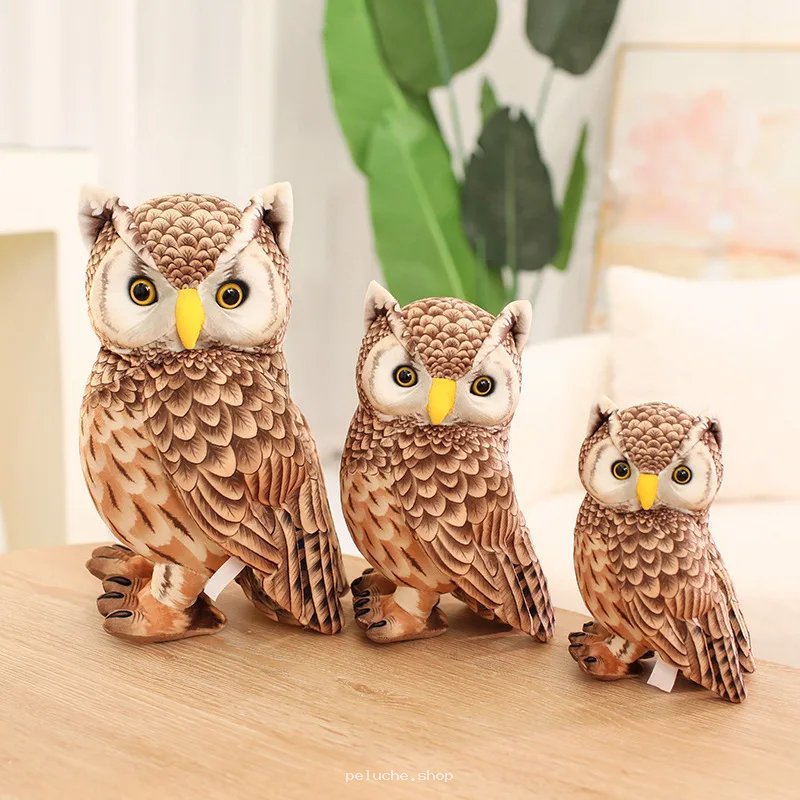 Peluche Chouette Réaliste – Douceur et Charme Animalier