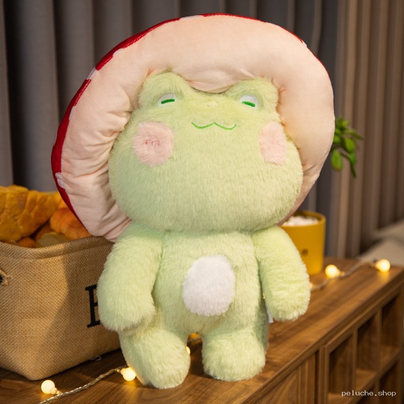 Peluche Grenouille Champignon - Doudou Doux et Adorable
